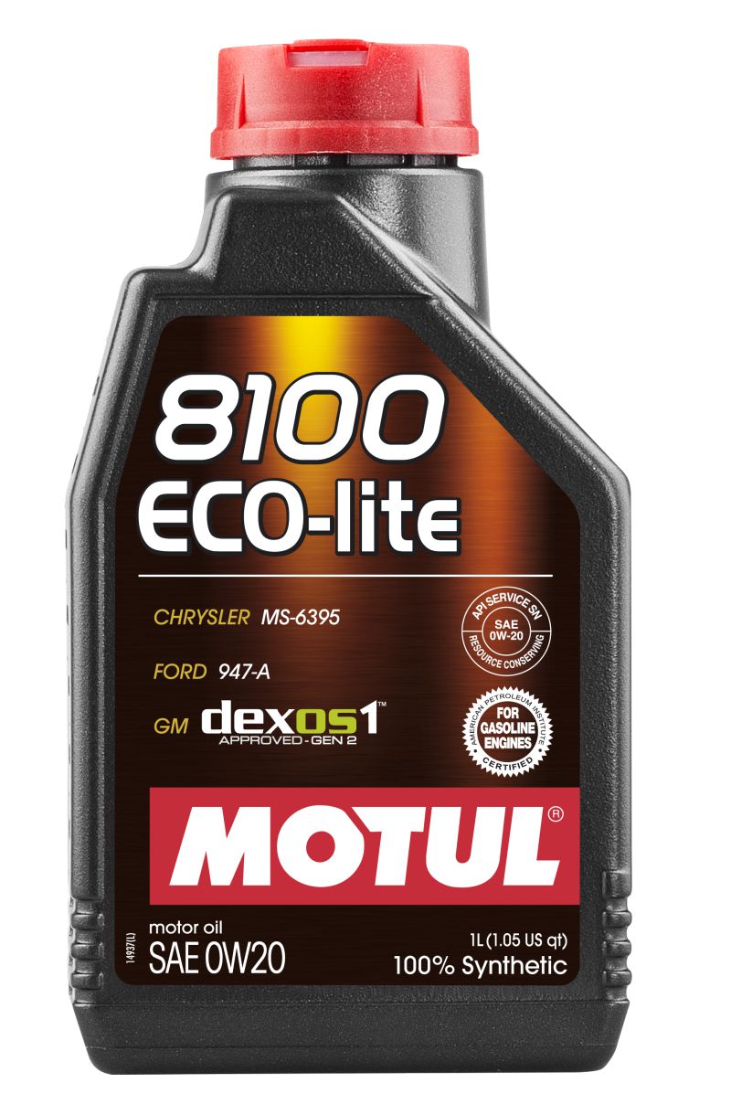 Motul 1L Synthetic Engine Oil 8100 0W20 ECO-LITE - Case of 12