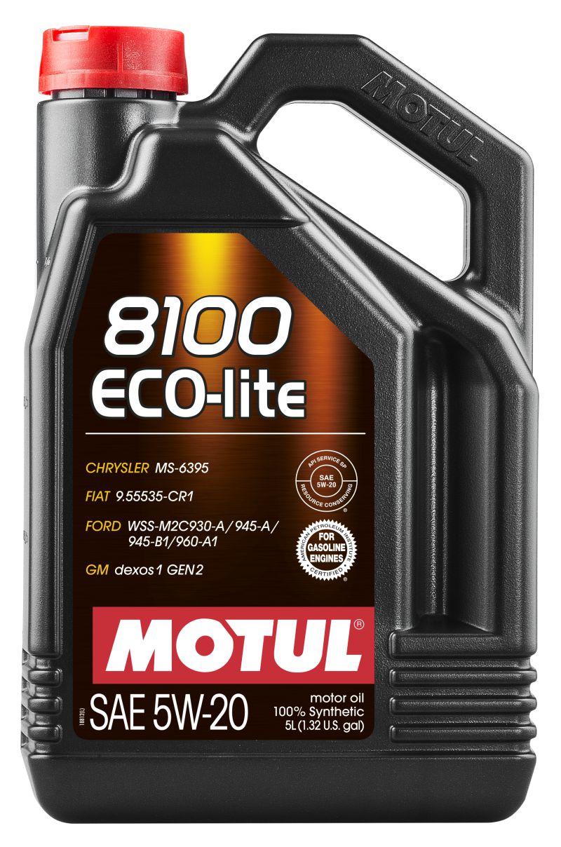 Motul 5L Synthetic Engine Oil 8100 5W20 ECO-LITE - Case of 4