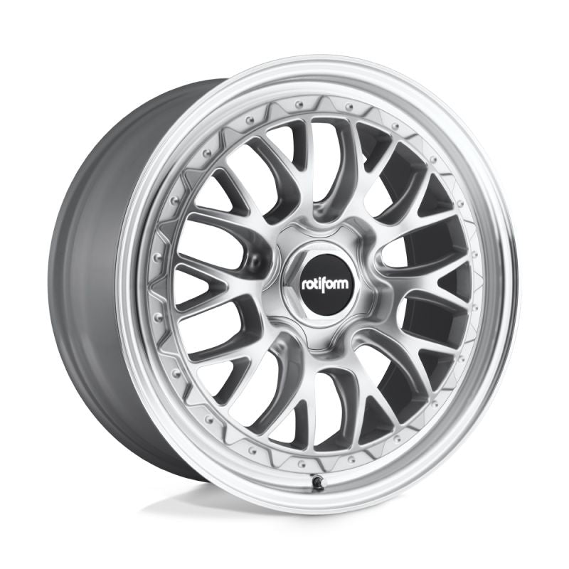 Rotiform R155 LSR Wheel 19x8.5 5x112 45 Offset - Gloss Silver Machined