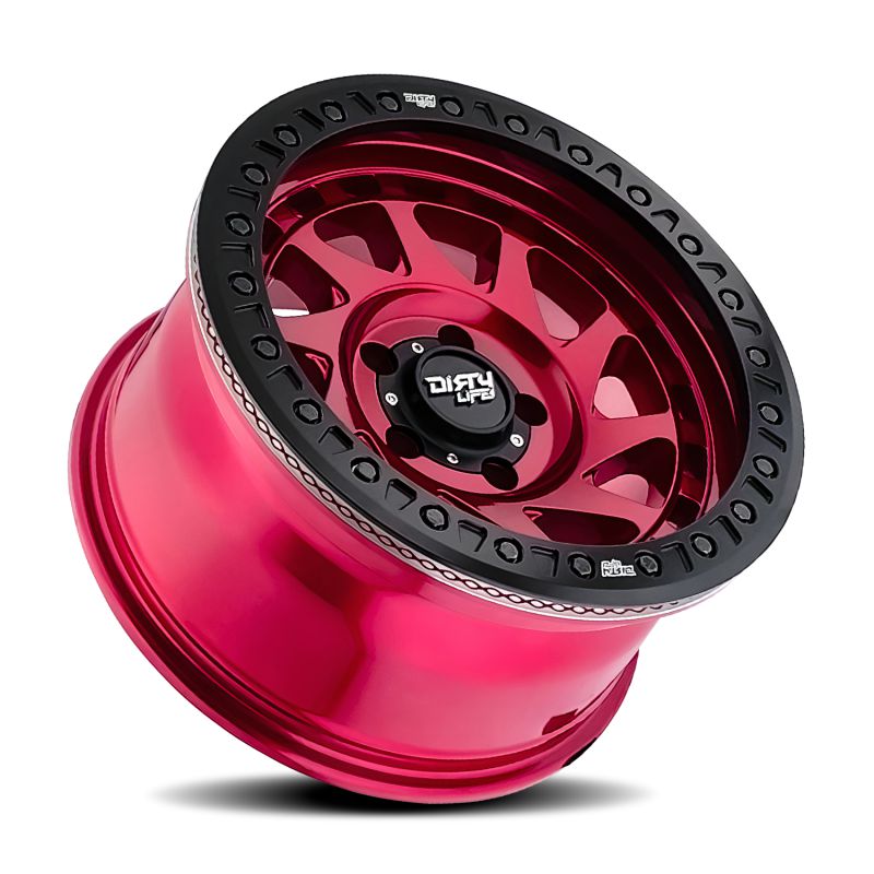 Dirty Life 9313 Enigma Race 17x9 / 5x127 BP / -38mm Offset / 78.1mm Hub Crimson Candy Red Wheel