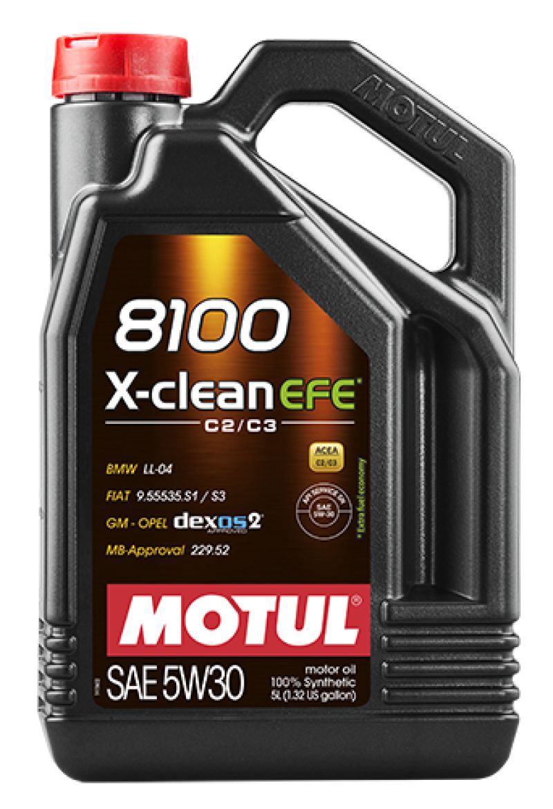 Motul 5L Synthetic Engine Oil 8100 5W30 X-Clean EFE - Case of 4