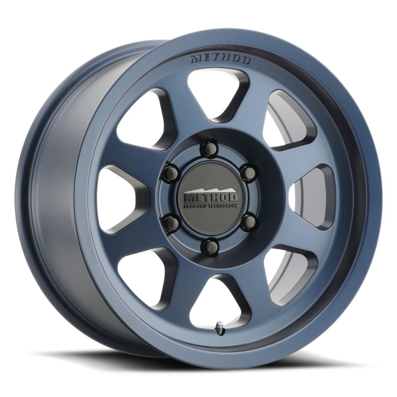Method MR701 17x8.5 0mm Offset 5x5 71.5mm CB Bahia Blue Wheel
