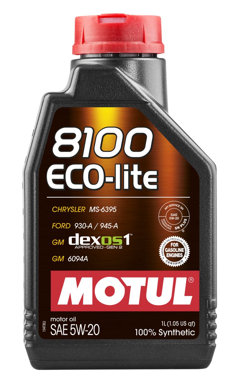 Motul 1L Synthetic Engine Oil 8100 5W20 ECO-LITE - Case of 12