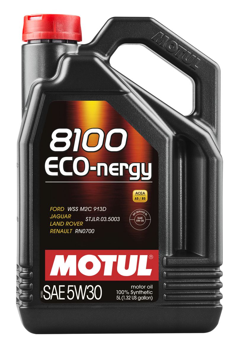 Motul 5L Synthetic Engine Oil 8100 5W30 ECO-NERGY - Ford 913C - Case of 4