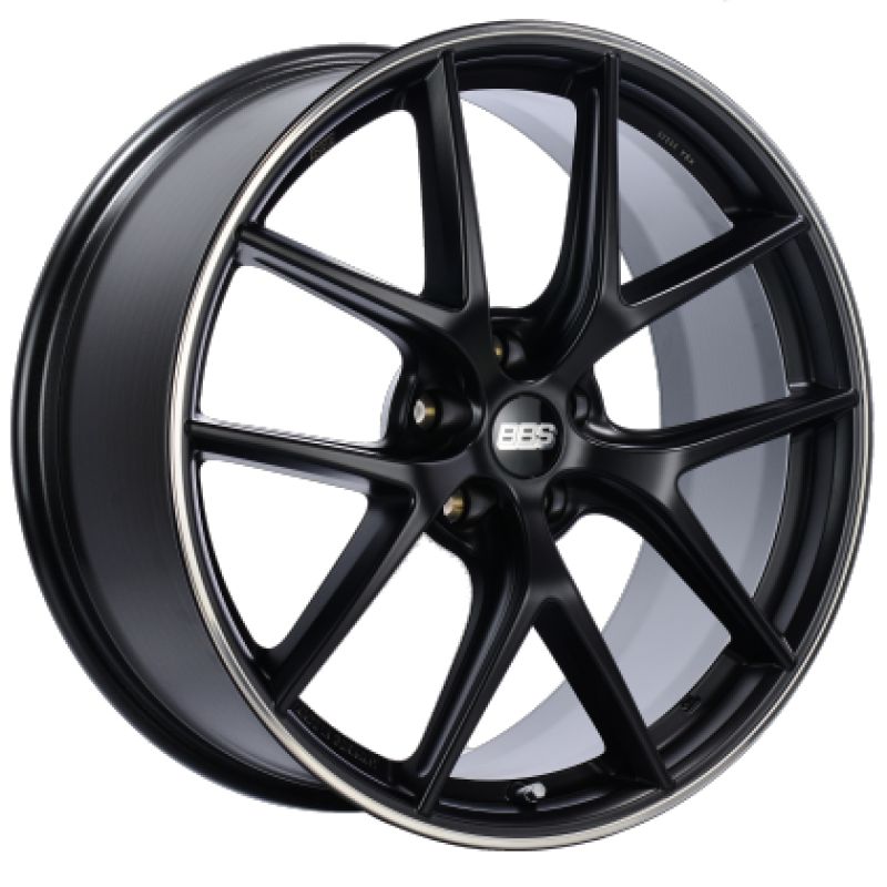 BBS CI-R 19x9 5x112 ET42 Satin Black Polished Rim Protector Wheel -82mm PFS/Clip Required