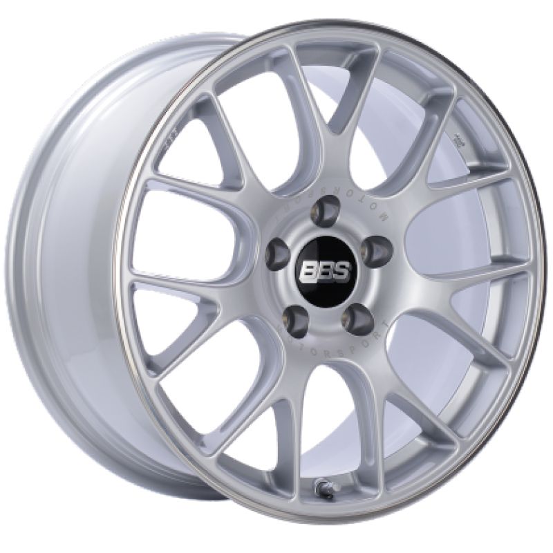 BBS CH-R 19x8.5 5x130 ET51 CB71.6 Brilliant Silver Polished Rim Protector Wheel w/Motorsport Etching