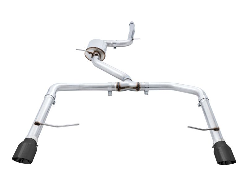 AWE Tuning 18-19 Volkswagen Jetta GLI Mk7 Track Exhaust - Diamond Black Tips (Fits High-Flow DP)