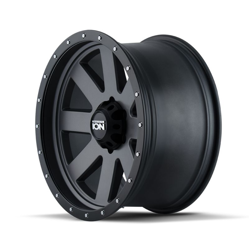 ION Type 134 18x9 / 5x150 BP / 18mm Offset / 110mm Hub Matte Gunmetal/Black Beadlock Wheel