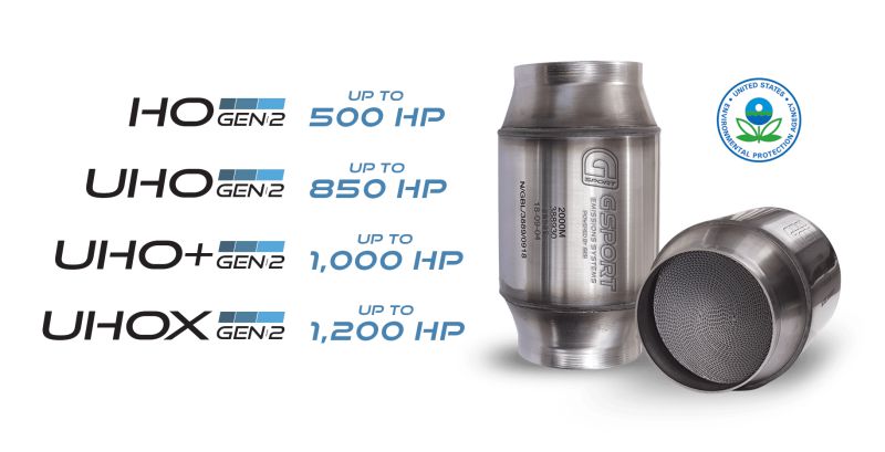 GESI G-Sport 400 CPSI GEN 2 EPA Approved 4.0in Inlet/Outlet Catalytic Converter