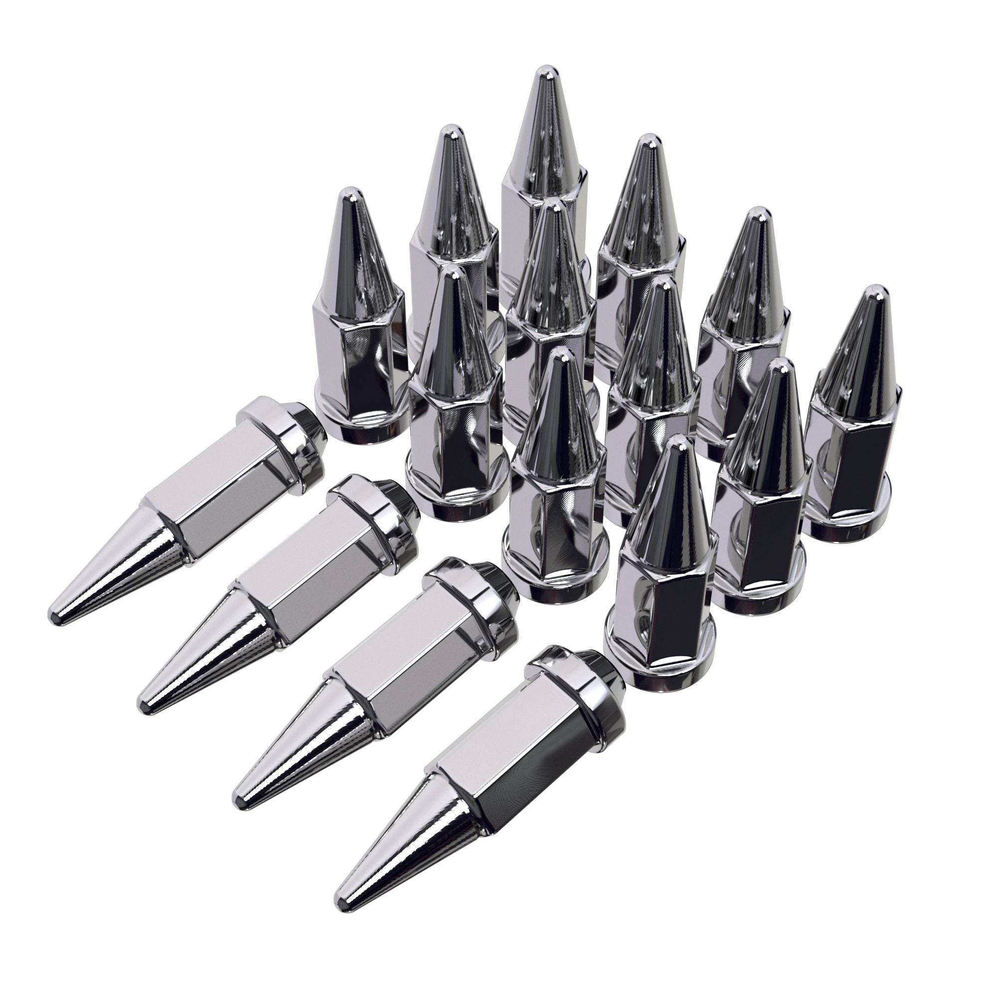 12MMX1.50 RH SPLINE KIT SPIKE - CHROME