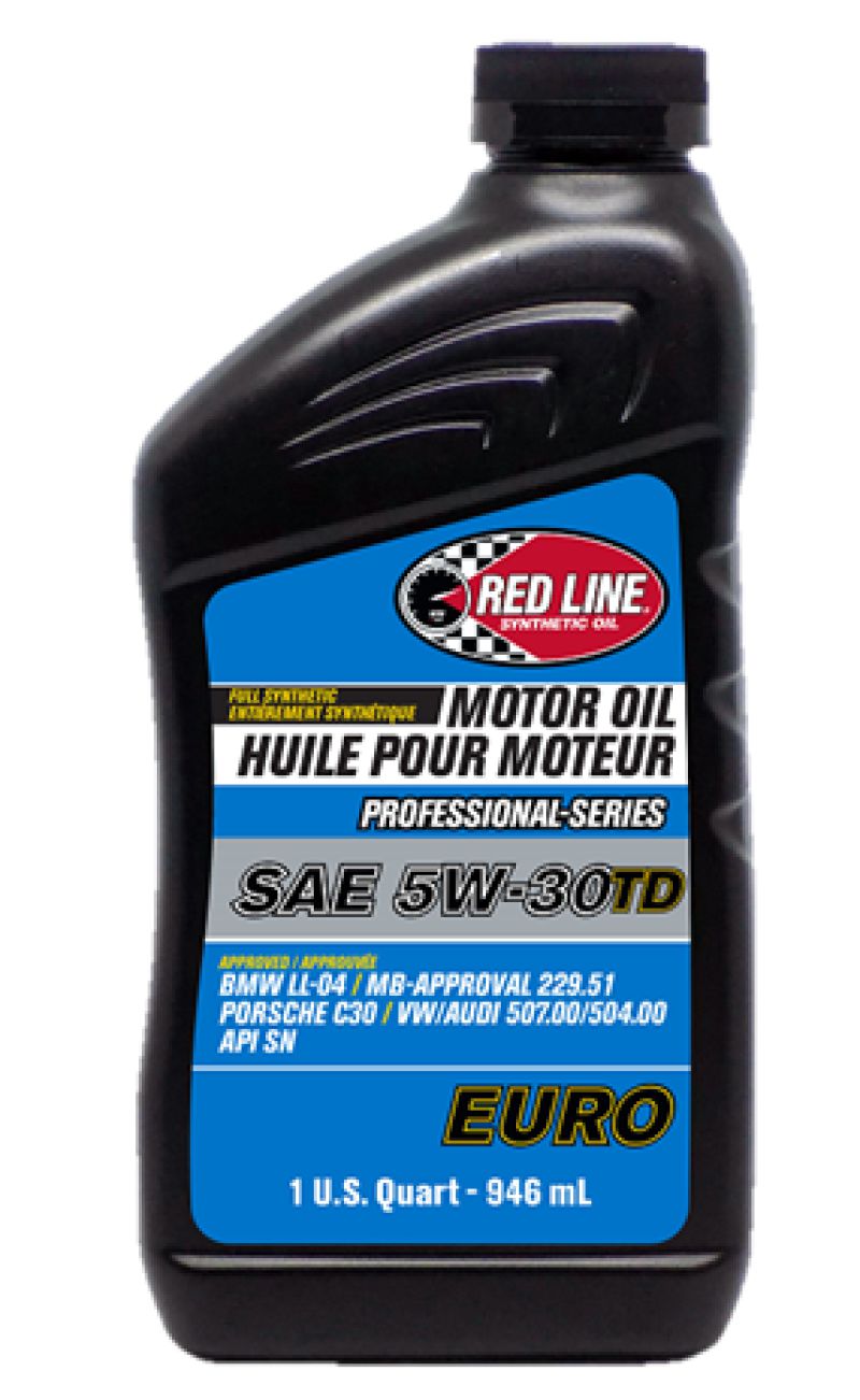 Red Line Professional Series Euro 5W30 TD Motor Oil - Quart - Case of 12