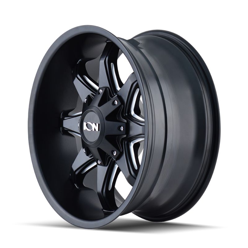 ION Type 181 17x9 / 5x114.3 BP / -12mm Offset / 87mm Hub Satin Black/Milled Spokes Wheel
