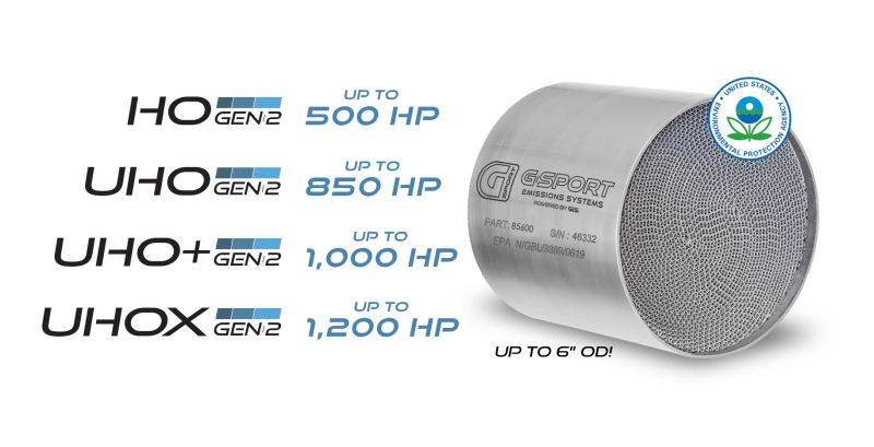 GESI G-Sport 4.50in x 4.00in 400 CPSI - GEN2 EPA Approved Substrate Only (500-850HP)