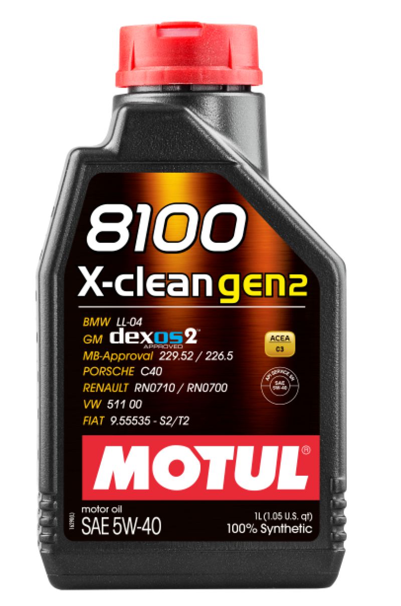 Motul 1L Synthetic Engine Oil 8100 X-CLEAN Gen 2 5W40 - Case of 19