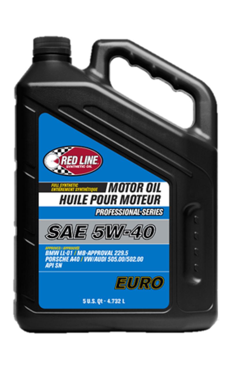 Red Line Professional Series Euro 5W40 Motor Oil - 5 Quart - Case of 3