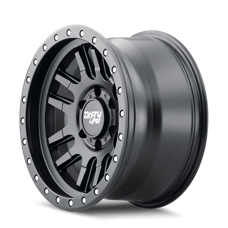 Dirty Life 9309 Canyon Pro 17x9/6x139.7 BP/0mm Offset/106mm Hub Matte Black Wheel - Beadlock