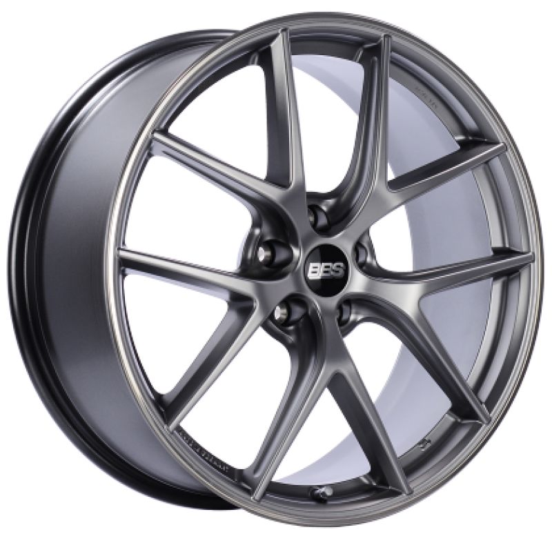 BBS CI-R 19x8 5x112 ET44 Platinum Silver Polished Rim Protector Wheel -82mm PFS/Clip Required