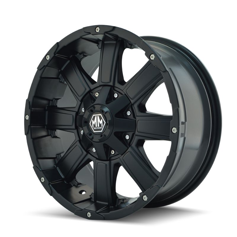 Mayhem 8030 Chaos 20x9 / 5x127 BP / -12mm Offset / 87mm Hub Matte Black Wheel
