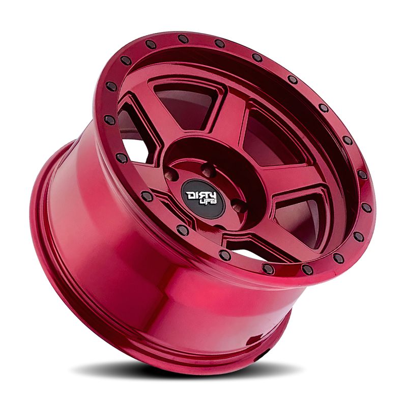 Dirty Life 9315 Compound 17x9 / 6x135 BP / -12mm Offset / 87.1mm Hub Crimson Candy Red Wheel