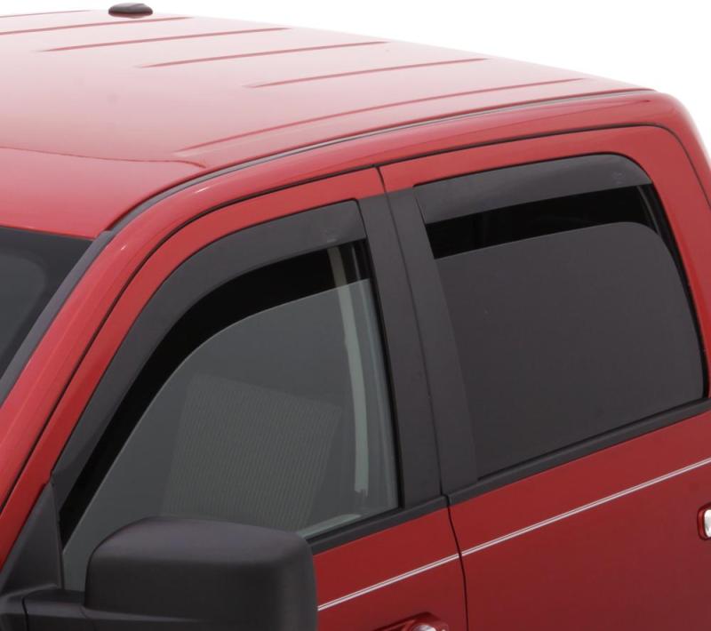 AVS 09-14 Ford F-150 Supercrew Ventvisor Low Profile Deflectors 4pc - Smoke