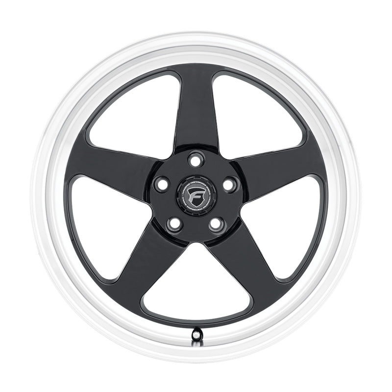 Forgestar F091 18X8.0 D5 Drag 5X120 ET15 BS5.125 Gloss Black w/ Machine Lip 78.1
