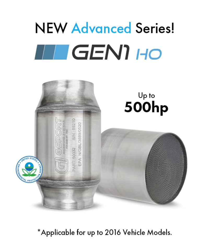 GESI G-Sport 300 CPSI EPA Compliant 2.5in Inlet/Outlet 4in Dia Body x 7in OAL Catalytic Converter
