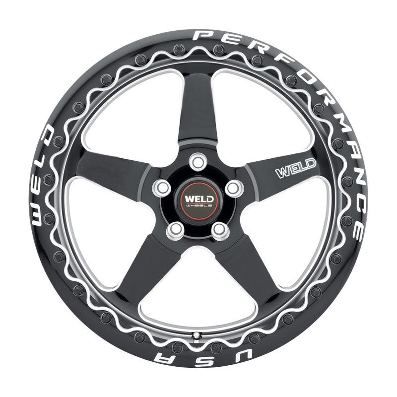 Weld 17x10 Ventura Beadlock 5x120 ET45 BS7.25 Gloss BLK MIL DIA 78.1