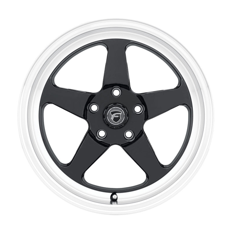 Forgestar F091 18X5.0 D5 Drag 5X115 ET-37 BS1.5 Gloss Black w/ Machine Lip 78.1
