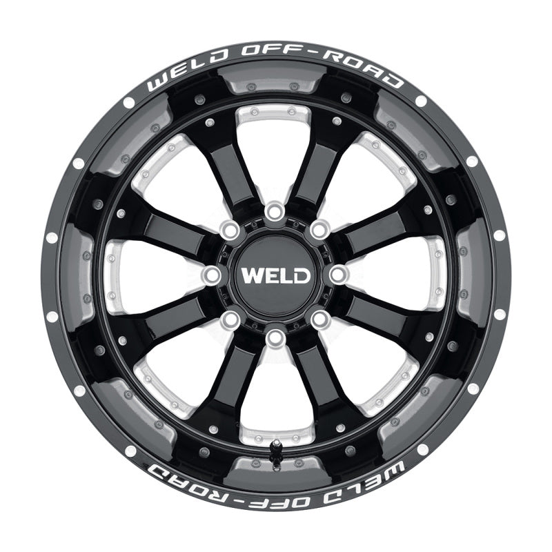 Weld W125 20X10 Granada Six 6X139.7 ET-18 BS4.75 Gloss Black MIL 106.1